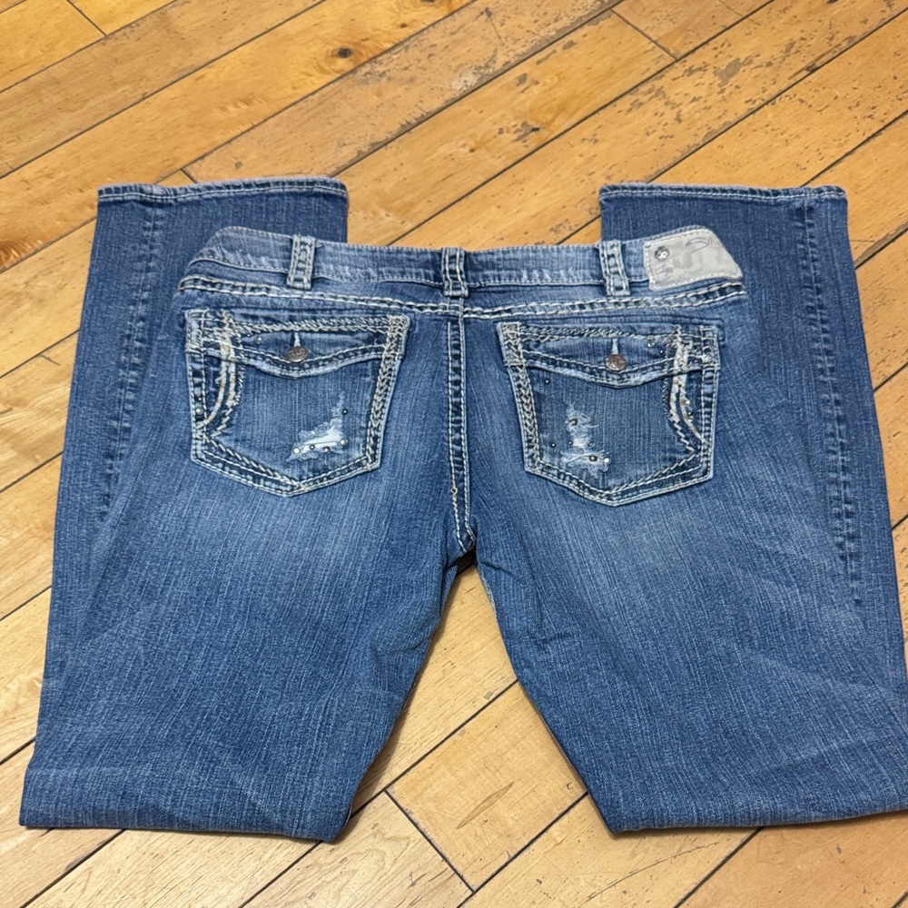 Silver Jeans Destructed Tuesday Baby Boot